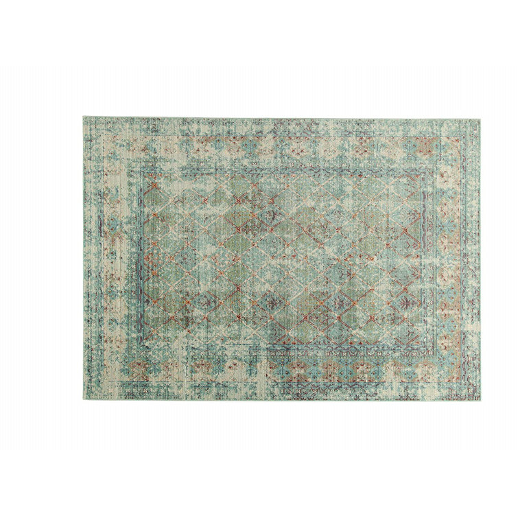 Latitude Vive 190 X 133 Green/Light Grey Area Rug Wayfair.co.uk